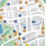 Sehenswertes und Markantes in der Innenstadt von Zerbst