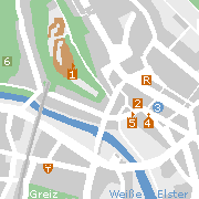Greiz - Plan der Sehenswürdigkeiten in der Altstadt
